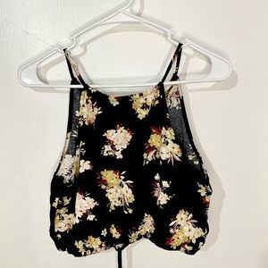 Sweet Wanderer Floral Keyhole Back Top